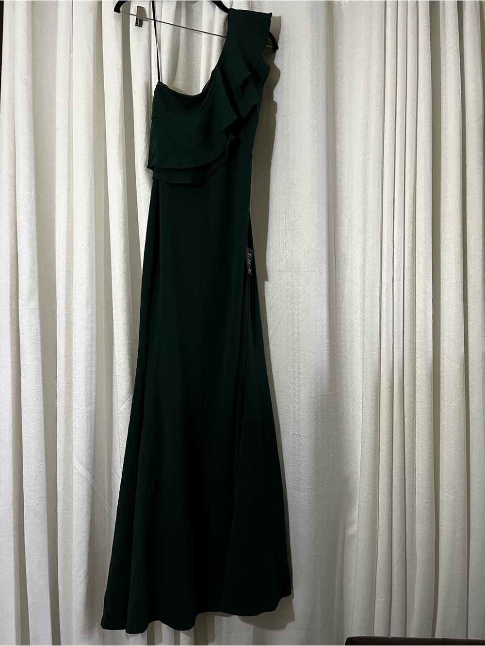 Lulu's One-Shoulder Ruffle Gown - Picture 4 of 7
